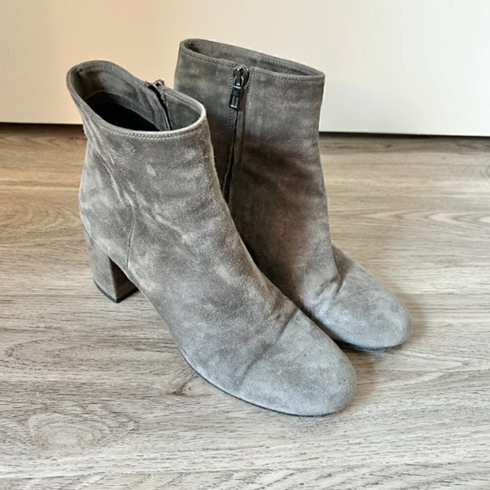 Vince Women's Blakely Suede Bootie in Steel Size 7 - Picture 3 of 9